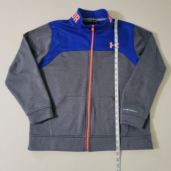 Youth Under Armour Storm Full-zip Gray Athletic Performance Jacket - Picture 4 of 14